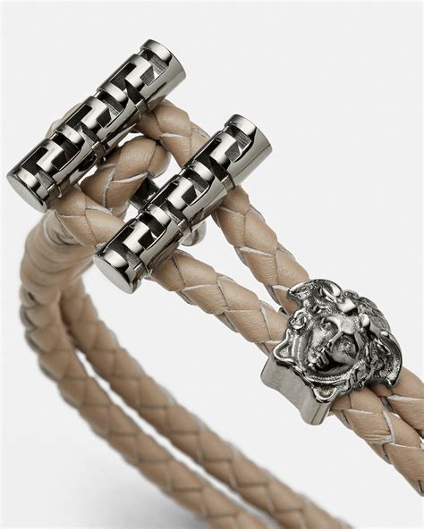 replica versace mens bracelet|versace medusa braided leather bracelet.